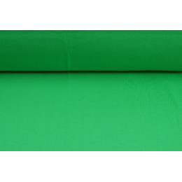 Jednolícní úplet, tričkovina, zelená, látky, metráž  - šíře 2 x 68 cm - TUNEL